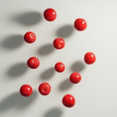 Falling Red Cherries Juicy