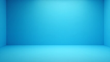 Empty Blue Room Interior Design