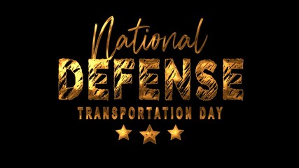 National defense transportation day celebration with three gold stars, perfect for patriotic designs, military events, and government related promotions.