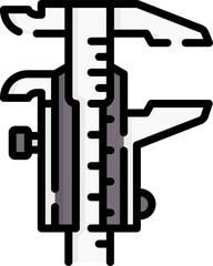 caliper illustration on a white background  