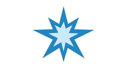 Open Head Star glyph icon: A flat graphic depiction suitable for designs.