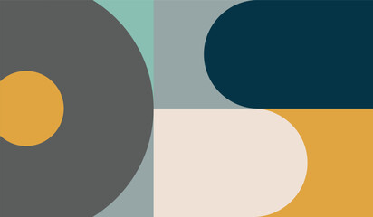Simple with vintage colors shapes geometric vector background design