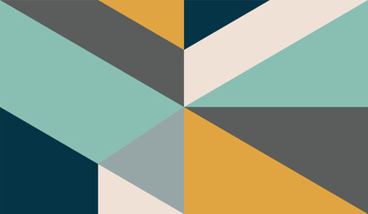 Obraz premium Simple with vintage colors shapes geometric vector background design