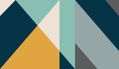 Simple with vintage colors shapes geometric vector background design