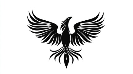 Obraz premium Phoenix graphic design, stylized illustration