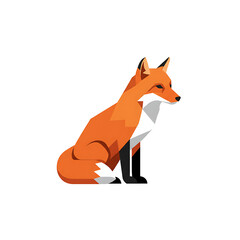 Obraz premium red fox vector illustration