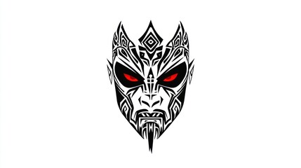Obraz premium Tribal Mask Design on White Background (1)