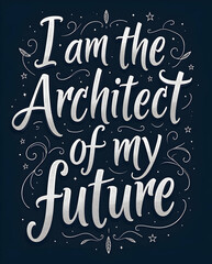 I Am the Architect of My Future Typography
