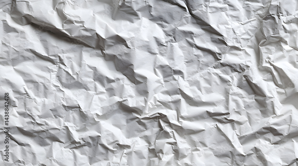 Poster A close-up shot showcasing the intricate texture and pattern of crumpled paper, offering a textured and abstract background.