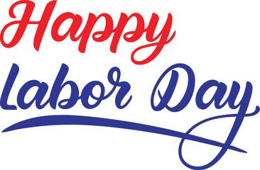 America usa happy Labor Day text vector calligraphy or typography on a white background, celebration, American labor day, usa, 
