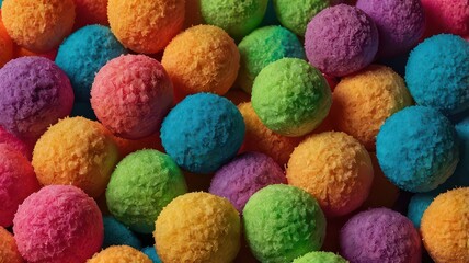 Coconut balls neon gradient