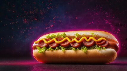 Neon Gradient Hotdog