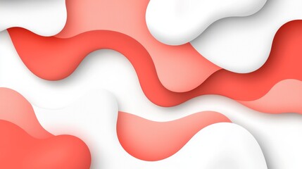 Abstract Coral and White Wave Background