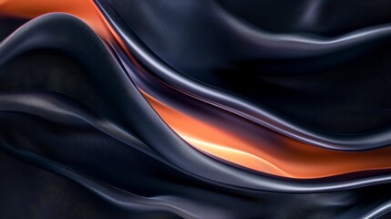 Fototapeta premium Abstract Dark Blue And Orange Metallic Fabric Texture Background