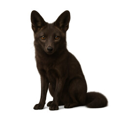 Fototapeta premium black and white fox