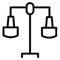 Balance Justice Scale Line Icon