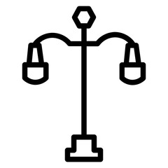 Balance Judge Scale Line Icon