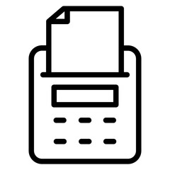 Bill Fiscal Tax Line Icon