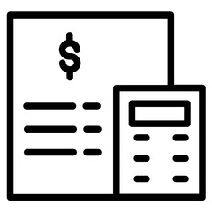 Fototapeta premium Finance Money Taxes Line Icon