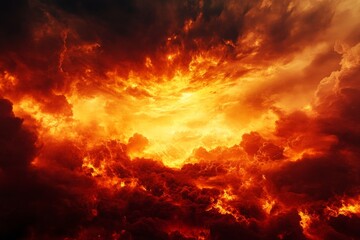 Fiery, apocalyptic sky