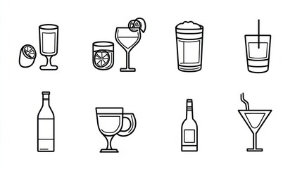 Cocktails Icons Collection