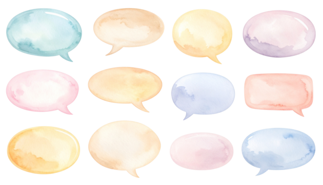 背景透過吹き出しセット