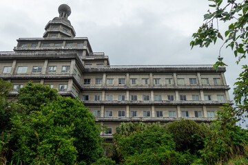 日本の東京都八丈島の古くてとても美しい建物