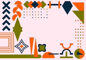 a colorful background with different shapes