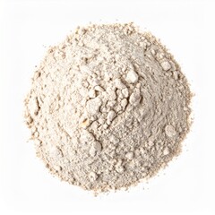 Rustic Whole Wheat Flour for Healthy Baking on Isolated White Background