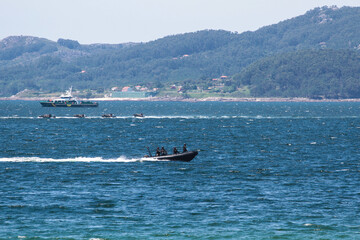 Obraz premium military maneuvers. Infantry, aviation and navy landing 