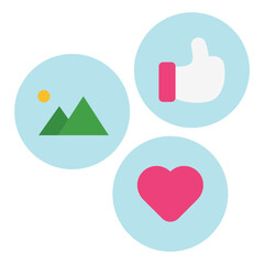 Flat Social Media Icon