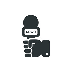 Journalist icon. Solid glyph series icon