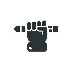 Writing icon. Solid glyph series icon