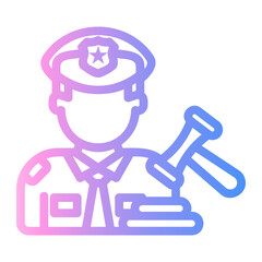 law Line Gradient Icon