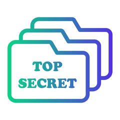 police folder Line Gradient Icon