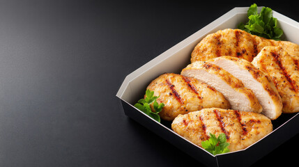 Delicious grilled golden chicken breast for gourmet meals and healthy cooking