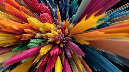 Vibrant, abstract explosion of paint streaks - Powered by Adobe