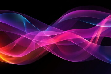 Abstract vibrant waves of light