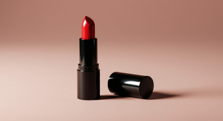  Luxurious Red Lipstick Still Life: Glamorous Makeup, Beauty Product Showcase, Studio Shot