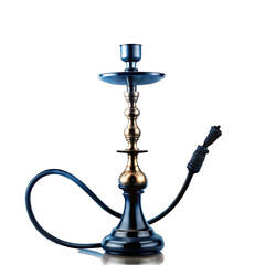 hookah With smoke isolated on white background