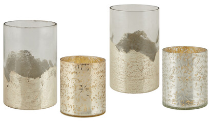 Glass for holding candles cut out isolated transparent background