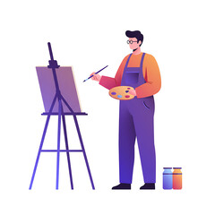 Fototapeta premium artist with palette