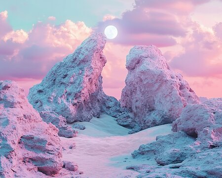 Pastel Dreamscape Rocks
