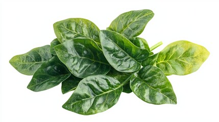 Fototapeta premium Fresh Green Spinach Leaves Bunch Natural Organic Vegetable Food Ingredient Healthy Diet Cooking Recipe Vegetarian Vegan Plant Based Food Photography 