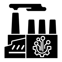 smart factory Solid icon