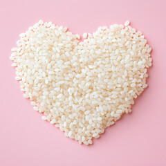 heart shaped rice grains