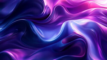 Dynamic interplay of purple hues forming mesmerizing, rippling abstract waves