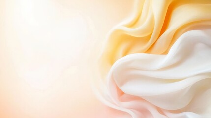 Obraz premium Soft White And Yellow Towels Draped On A Pastel Background