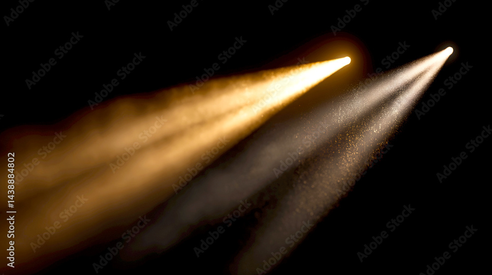 Leinwandbilder Dynamic beams of light cutting through darkness creating a dramatic and artistic visual effect : Generative AI