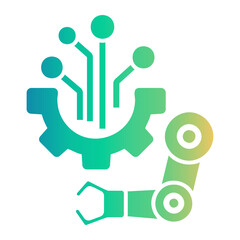 smart factory Gradient icon